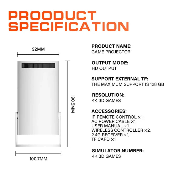 GfM 300MAX Smart Projector – Premium Movies & Games Edition.
